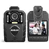 BOBLOV KJ25 1080P Body Cam, 3000mAh with 10-13Hrs Recording, Affordable Body Camera with Night Vision, for Hiking, Delivery, Law Enforcement, and Pet Walking(Card not Included)