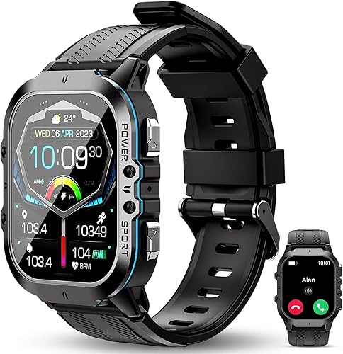 OUKITEL BT20 Military Smart Watch for Men Women, 50M Waterproof