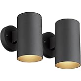 Ken & Ricky Outdoor Wall Sconce, Exterior Wall Light Fixtures, Cylinder Outside Lights for House Porch Garage Patio Doorway E