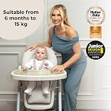 My Babiie MBHC8 Premium Highchair Oatmeal 3 Recline 6 Height 15kg view 2