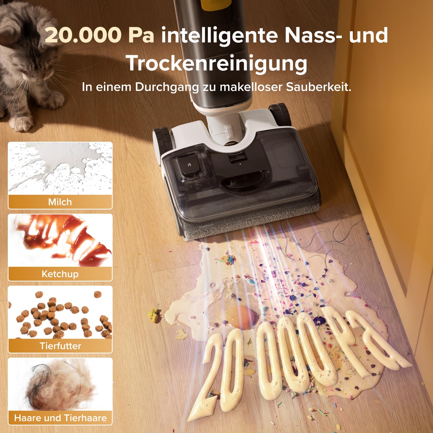 roborock F25 GT Gen 2 Nass Trockensauger, 20.000 Pa, 180° Lay-Flat Design 3