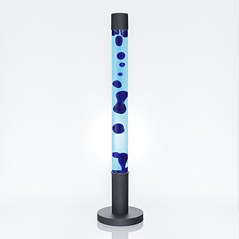 Design Lavalampe Zylinder XXL H:76cm Blau Stimmmungslicht Stehlampe Jugendzimmer Wohnzimmer ALAN