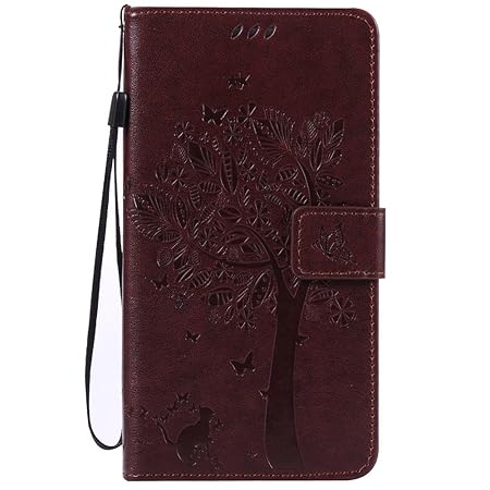 Nancen Compatible with Handyhülle Huawei Ascend Mate 7 (6,0 Zoll) Flip Schutzhülle Zubehör Lederhülle mit Silikon Back Cover 