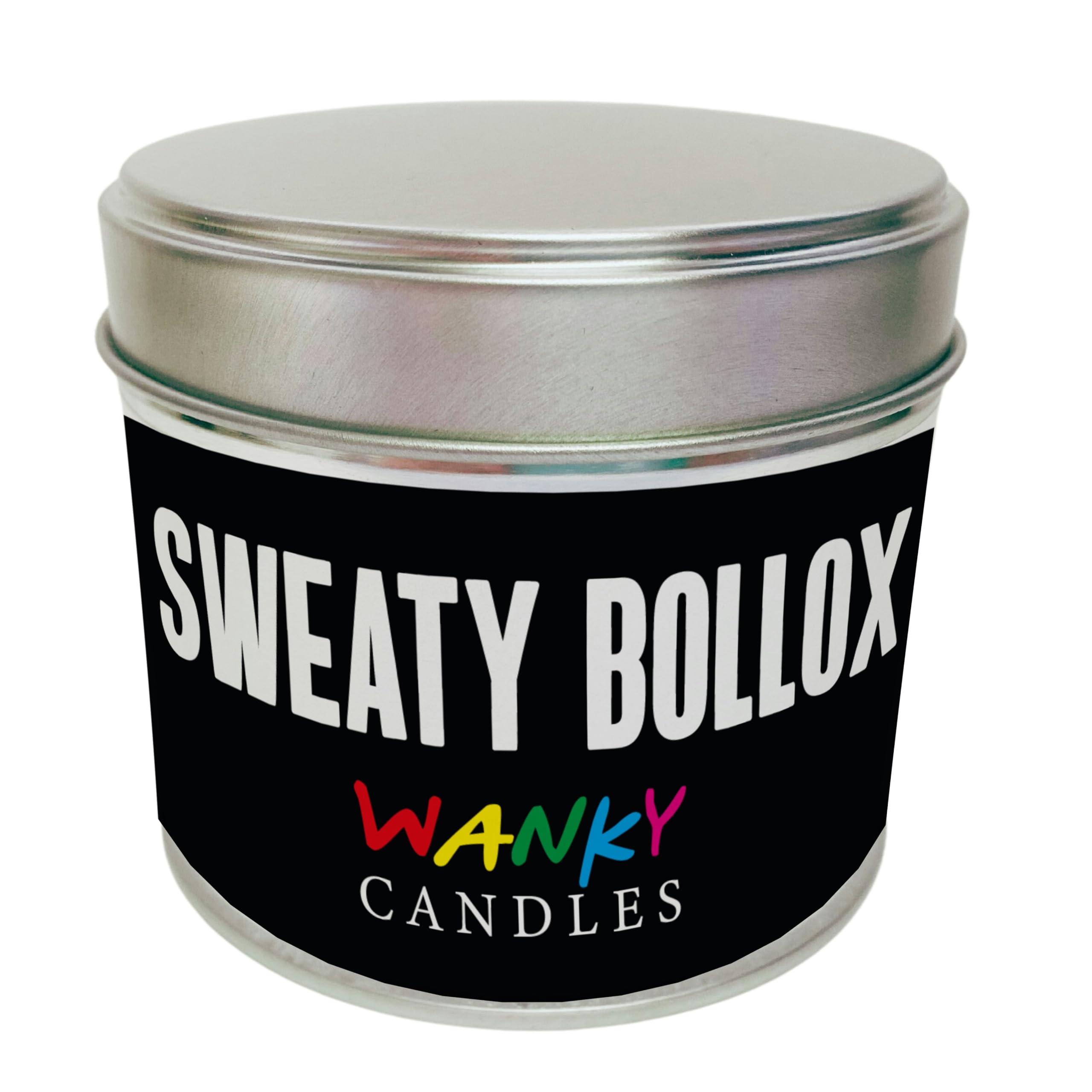 Wanky Candle Funny Novelty Rude Humour Vanilla Scented Candle in Tin for Her or Him Birthday Christmas (Sweaty Boll*x)