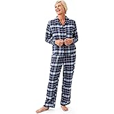Martha Stewart Sleepwear | Women’s Flannel Pajamas | Classic 100% Cotton Sleepwear | Long Sleeve | Soft, Warm Loungewear