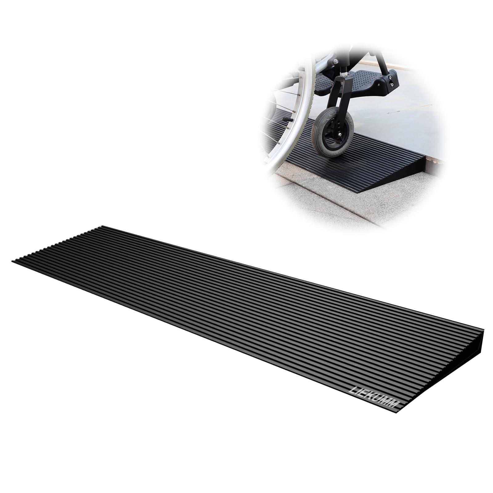 LIEKUMM Wheelchair Ramp 3.5 cm Height, 650 kg Load Capacity Non-Slip Threshold Ramp, Ramps for Wheelchairs, Mobility Scooters, Electric Wheelchairs, Bicycles, Wheelchair Ramps for Doorways, Steps