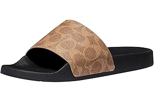 COACH Women's Udele Coated Canvas Slides