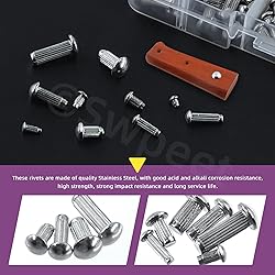 Swpeet 190Pcs M2 M2.5 M3 M4 M5 Solid 304 Stainless