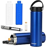 Insulin Cooler Travel Case TSA Approved, Refrigerated Medicine Case with Ice Packs, 60H 3 Pens Medicine Travel Cooler for Dia