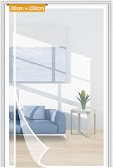 Yotache Side Opening Fly Screen for Doors 80x200 cm White