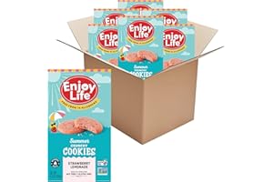 Enjoy Life Foods Strawberry Lemonade Crunchy Cookies, Gluten Free, School Safe, Non GMO, Dairy Free, Soy Free, Vegan, Nut Free Cookies, 6 Boxes, Bulk Cookies
