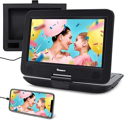 Amazon Naviskauto ポータブルdvdプレーヤー 車載 Hdmi入力 スマホ同期 バッテリー内蔵 レジューム Cprm 10 1インチ リージョンフリー 車載用マウント付 Av Out Usb Sd 18ヶ月保障 Naviskauto ポータブルdvdプレーヤー
