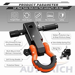 AUTMATCH Shackle Hitch Receiver 2 Inch - 3/4" D