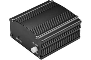 ERYUE Phantom Power Ultra-Compact Microphone +48V Phantom Power Supply with XLR Input & Output for Condenser Microphone Studio Music Recording