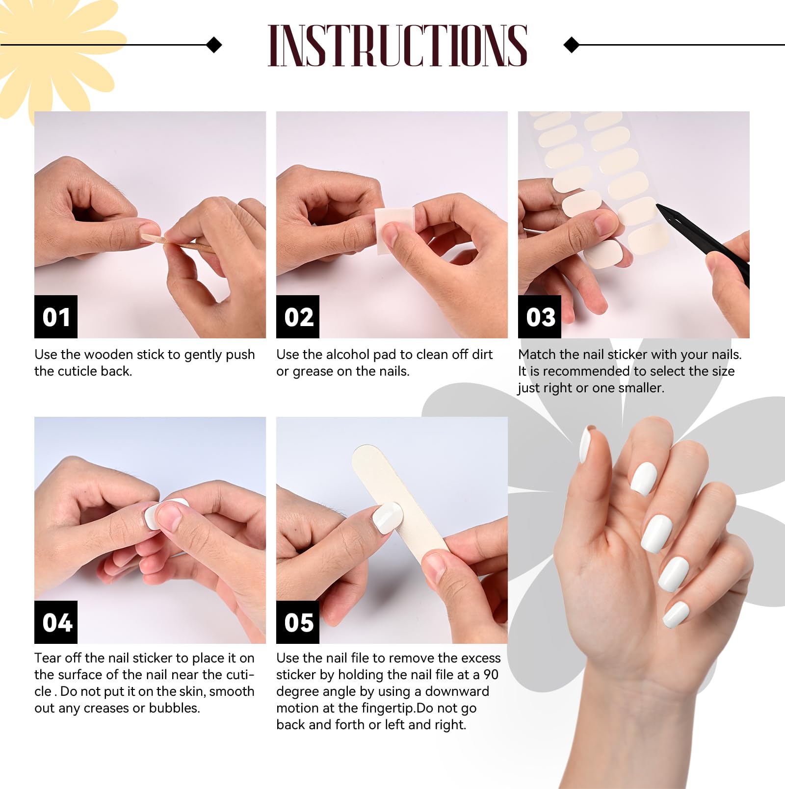 MOOYIYAN Gloss Nail Strips|Uv Free|22 Pcs,Gel Nail Stickers|Long Lasting Two Weeks and Easy to Apply&Remove|Fluid Gradient 1 - Image 6