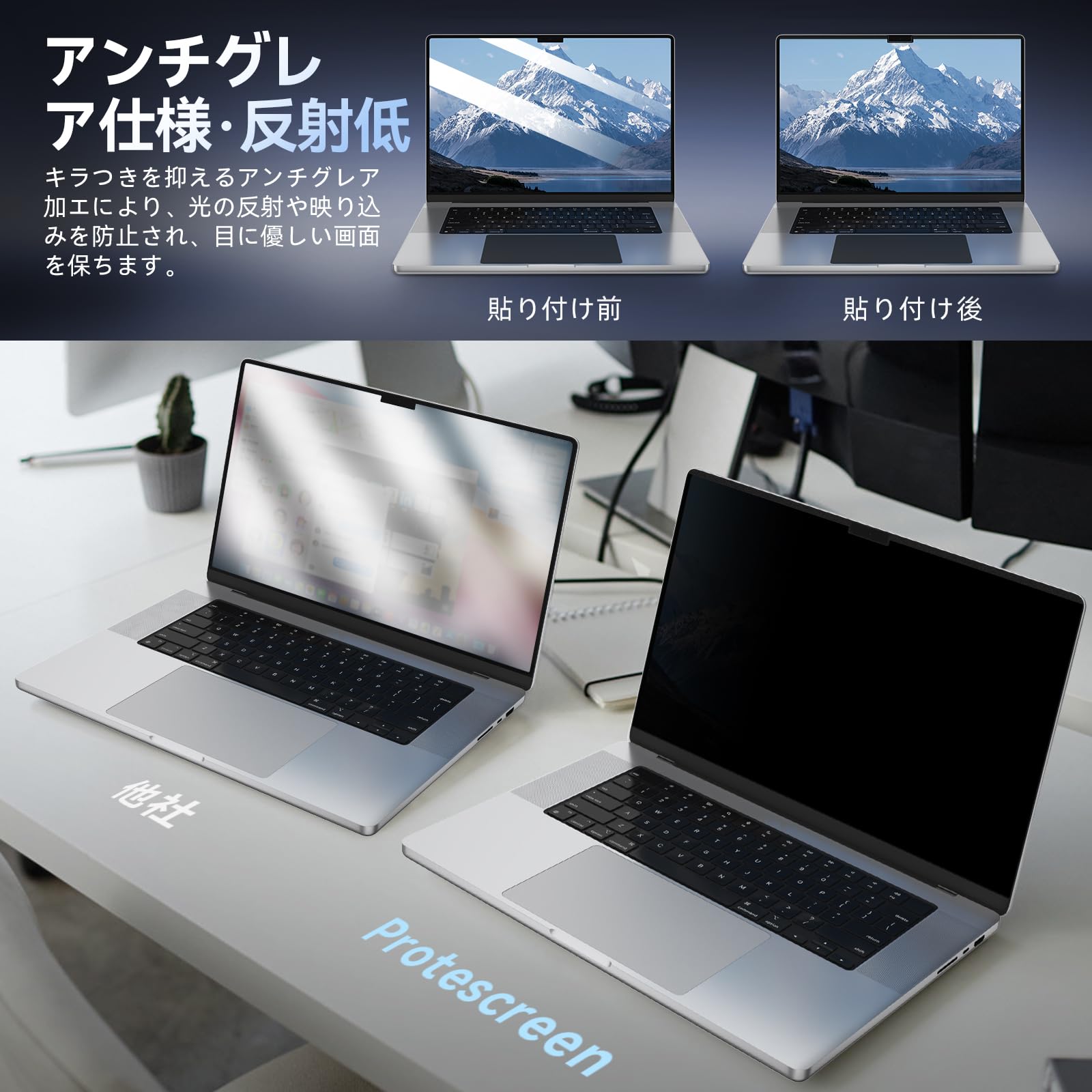 Anti-Peeping Magnetic Macbook Pro 13 Inch (2016-2022, M1, M2) / Macbook Air 13 In (2018-2021, M1) Privacy Filter, Peeping Prevention Film, Blue Light Cut, PC Screen Protector Film Anti-Glare, Easy to