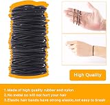 LUERFUN 300Pcs Elastic Hair Bands 2mm Hair Ties Ponytail Holders Multicolor No view 3