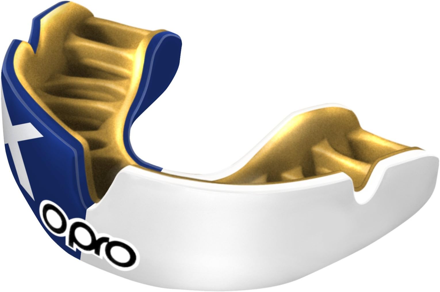 OproPower-Fit Scotland Mouth Guard - Blue/White - size Adult