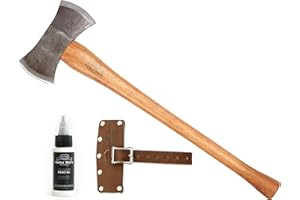 1844 Helko Werk Germany Traditional Hinterland - Made in Germany Double Bit Axe, Felling Axe for Felling Trees and Cutting Wood with Two Blades - Head 3.5 lbs, Handle 30 in. (Hinterland) #13575