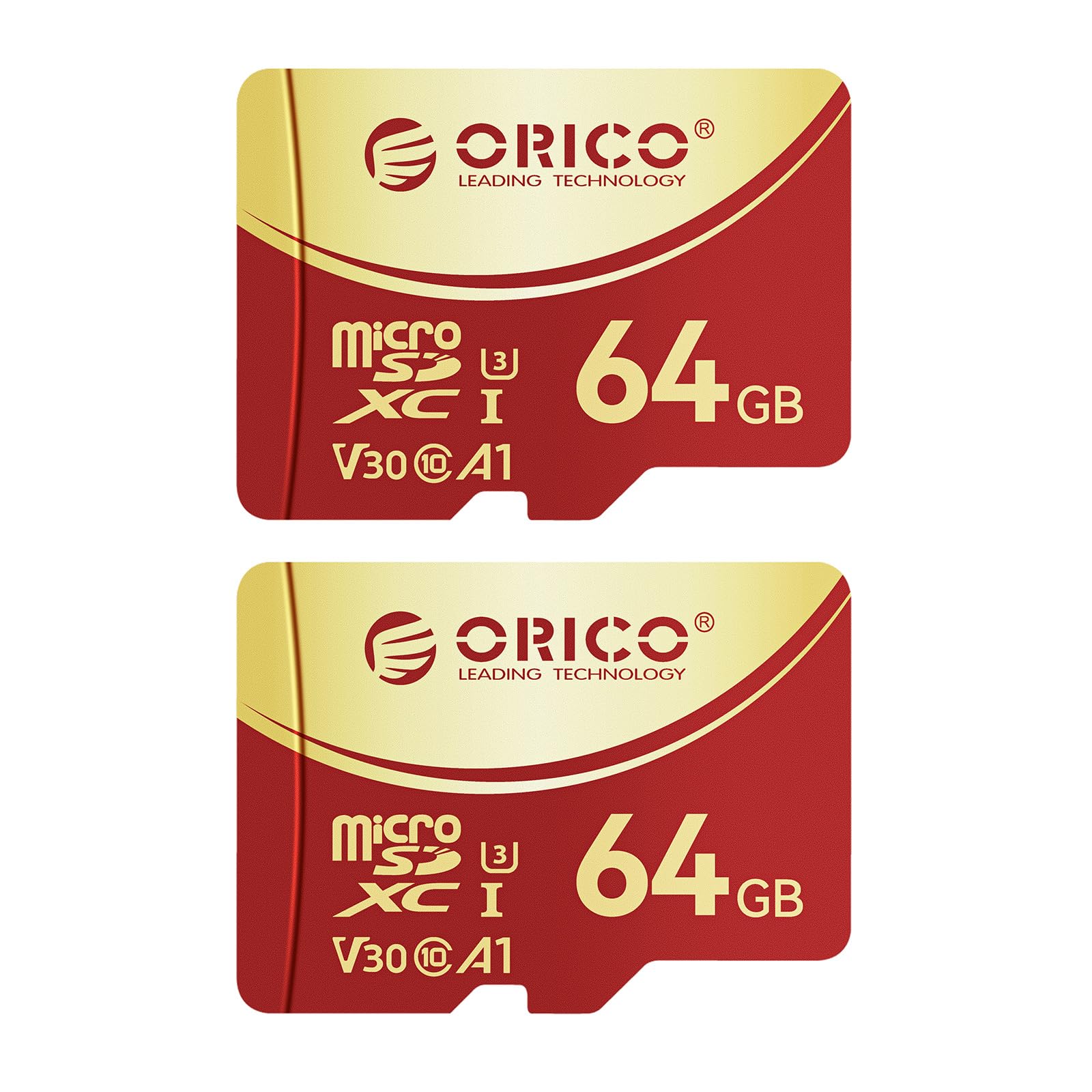 Photo 1 of ORICO 64GB(2 Pack) microSDXC UHS-I Memory Card, 100MB/s, 4K UHD Recoding, U3, Class10, V30, A1, Micro SD for Action Camera, Dash Cam, TF Card F3