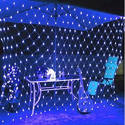 198 LED Blue Net Lights Outdoor Mesh Lights 9.8ft x