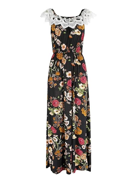 vestito lungo con scollo a barca