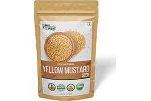 Organic Zing Yellow Mustard Seeds | Whole Yellow Mustard Seed for Pickles & Cooking | 100% Raw Mustard Seeds (227 Gram) Pack 