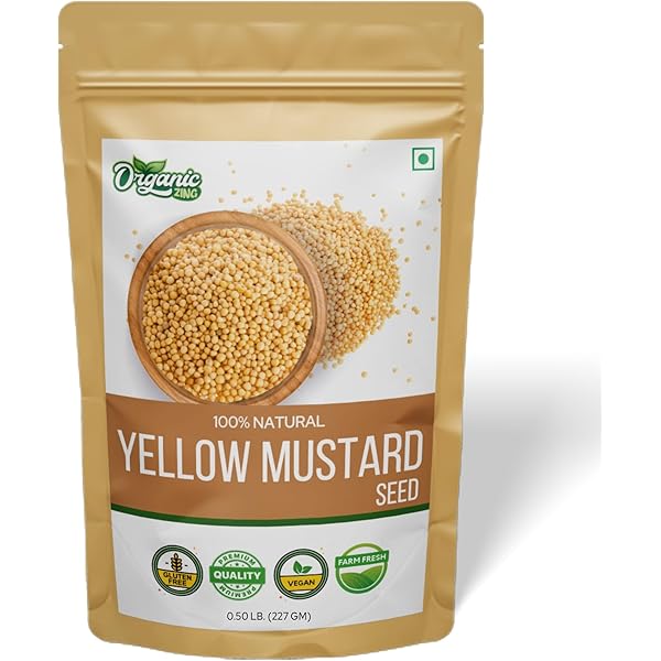 Amazon.com : Organic Zing Yellow Mustard Seeds | Whole