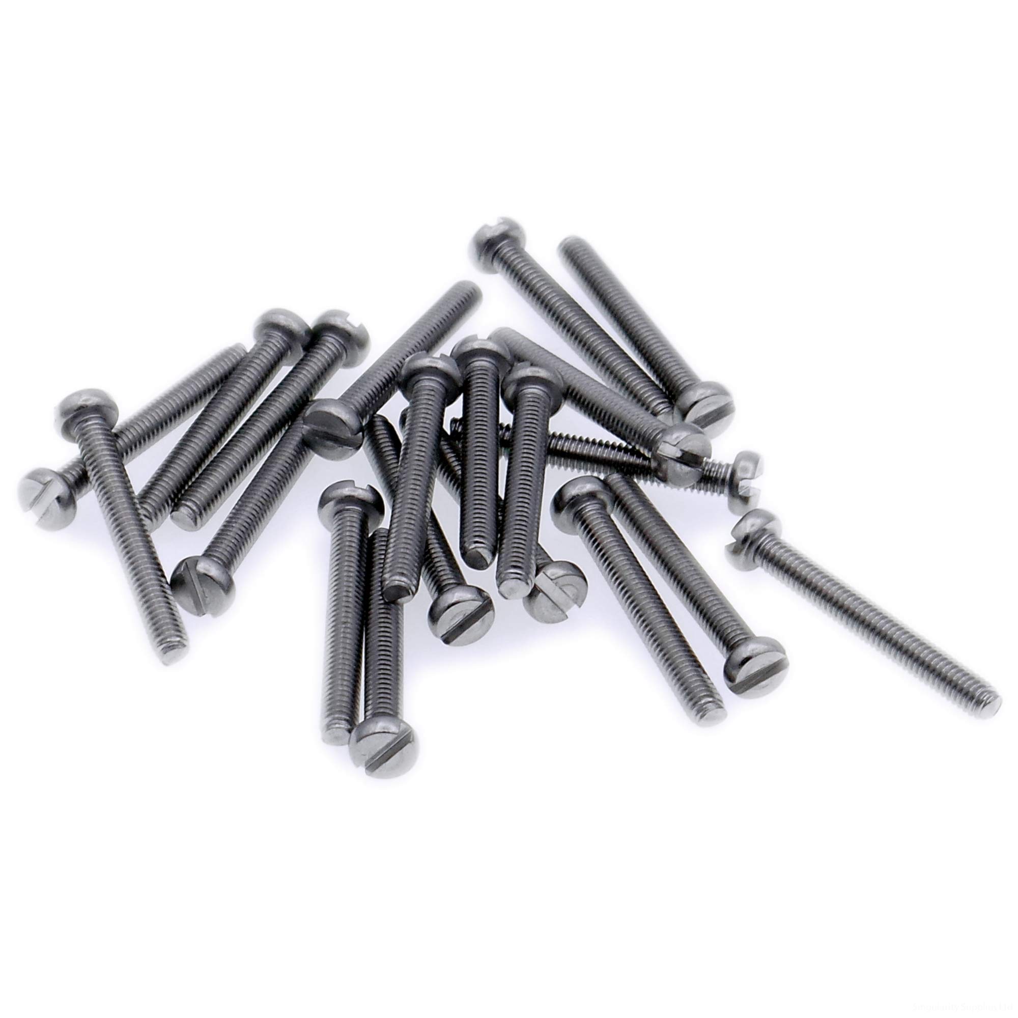M5 (5mm x 50mm) Slot Cheese Machine Screw (Bolt) - Stainless Steel (A2) (Pack of 20)