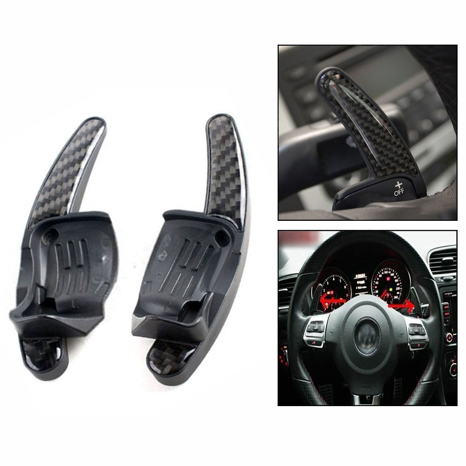 Gearmax® 1 Pair Steering Wheel Shift Paddle compatible with Volkswagen VW Golf 5 6 GTI R32 R Polo and More