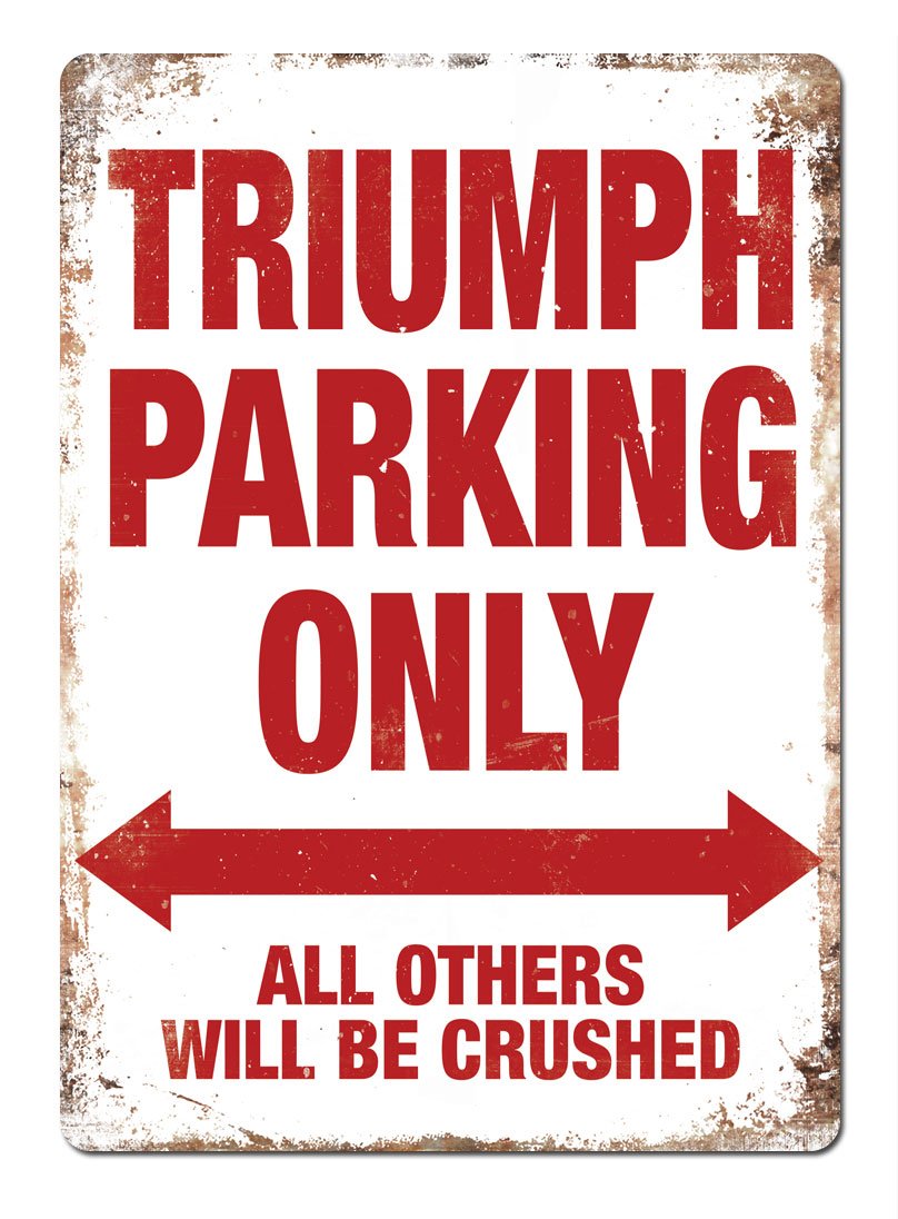 Triumph Parking Metal Wall Sign Plaque Wall Art Workshop Shed Garage TR