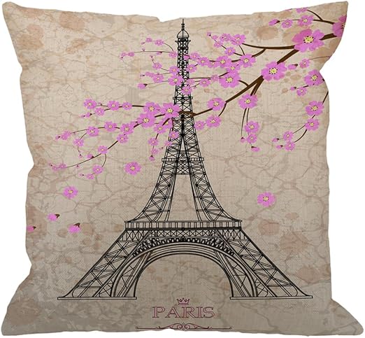 Amazon Com Hgod Designs Eiffel Tower Decorative Throw Pillow