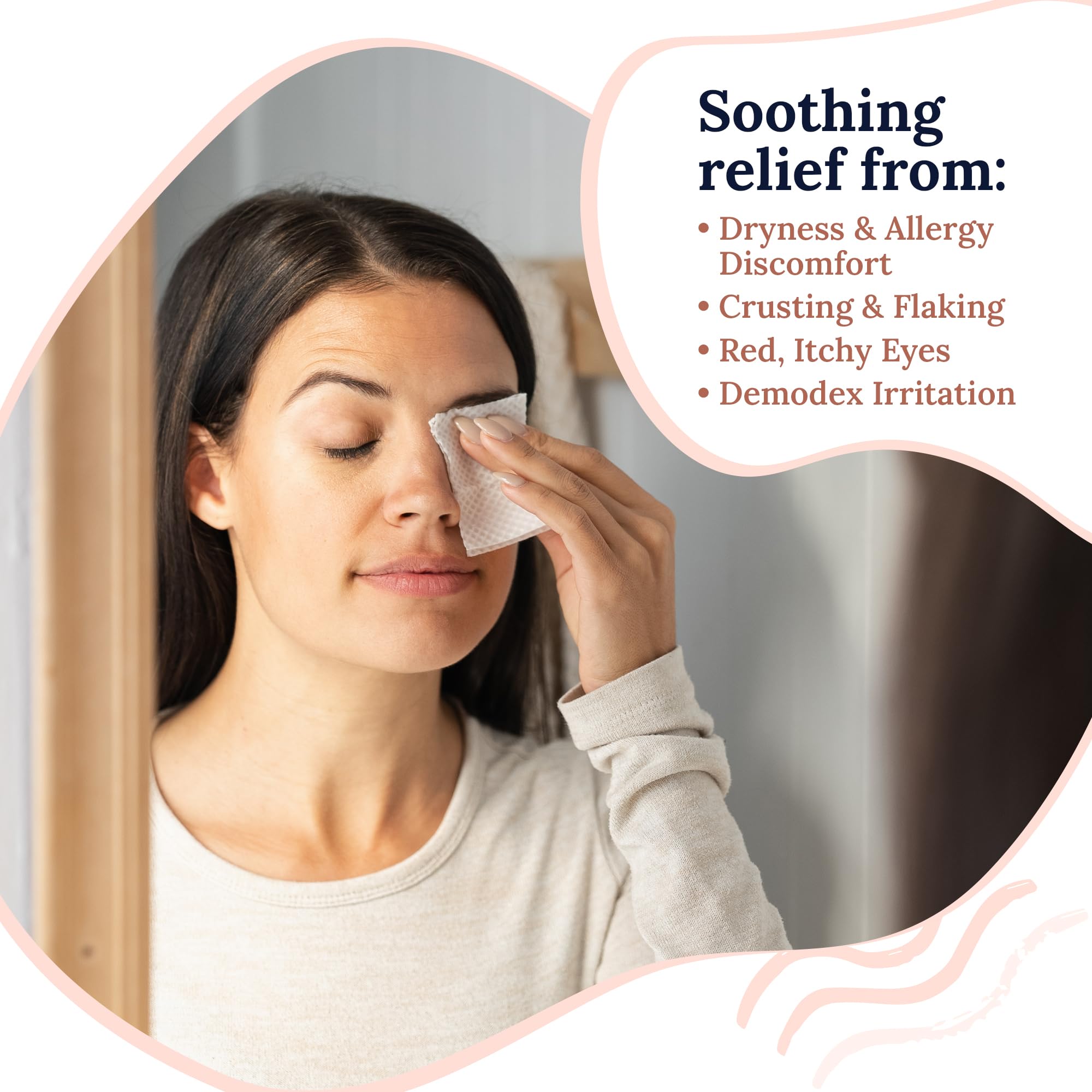 CorneaCare Rise: Eyelid Wipes | Eye Wipes for Dry Eyes | Eyelid Wipes with Tea Tree Oil & Hyaluronic Acid | Travel Ready | 30 Count | FSA & HSA Eligible