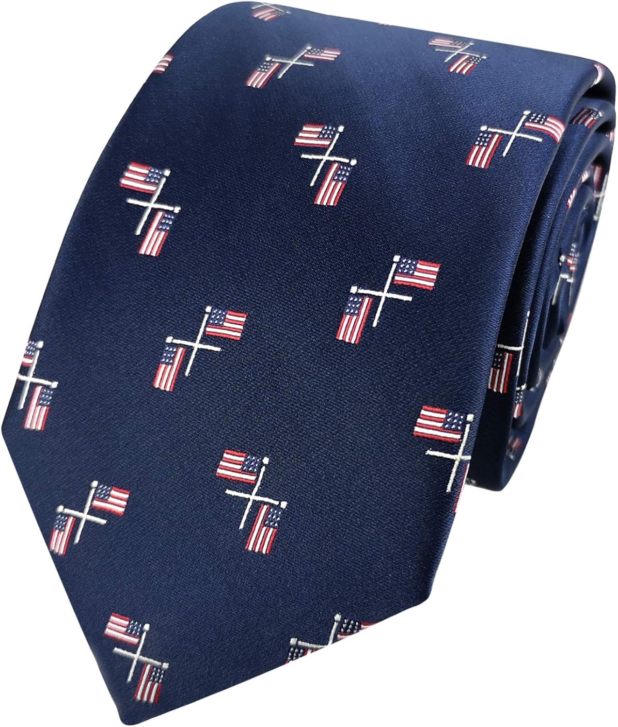 Men's Exquisite Woven Tie Stars and Stripes American Flag Neckties at