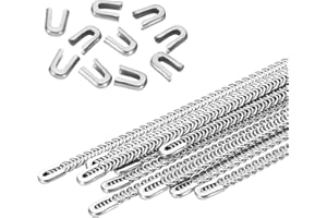 Generic 10 Pcs 12 Inch 304 Stainless Steel Metal Steel Spiral Corset Boning, Metal Boning with 10pcs 6mm Boning Tips for Sewi