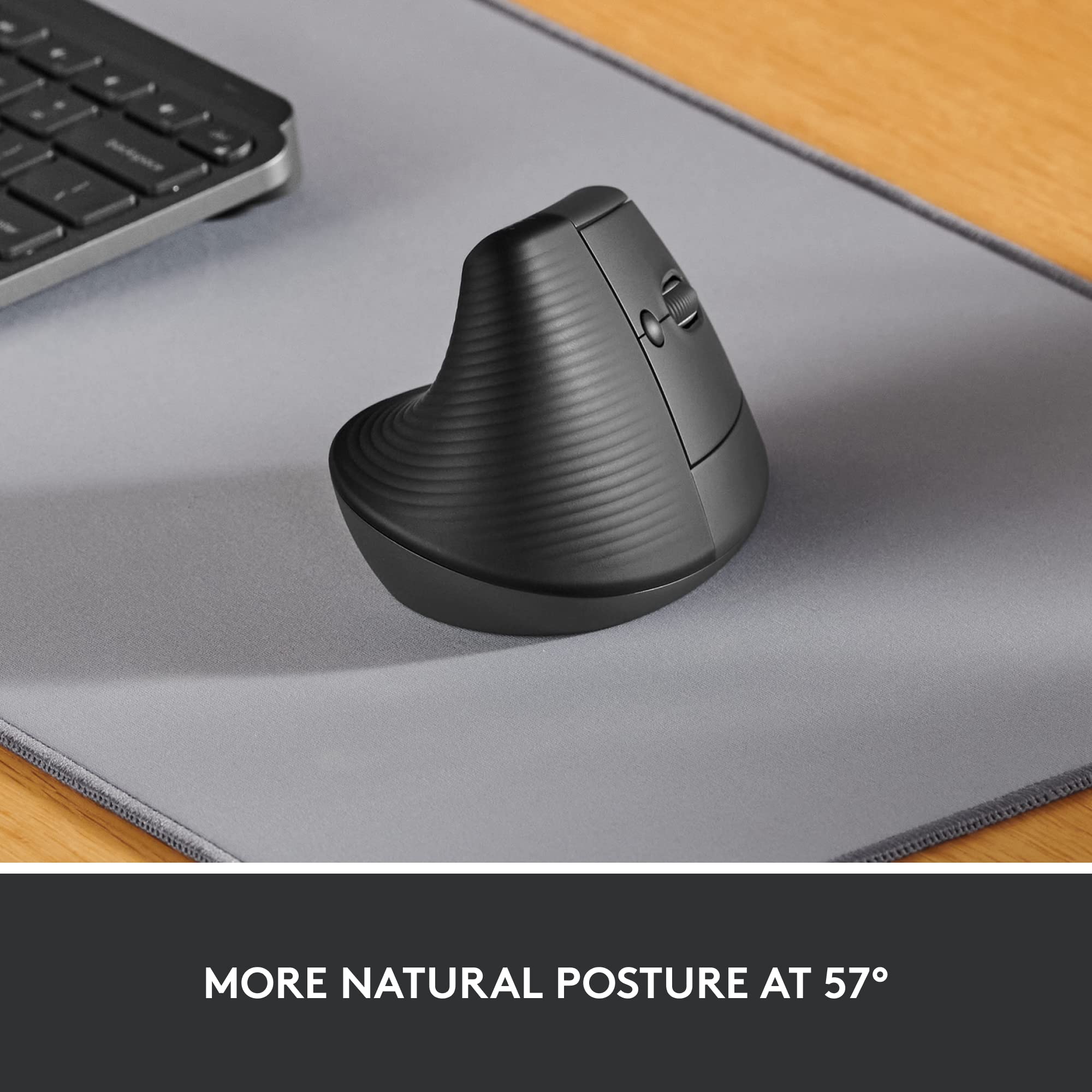 Logitech MX Keys Mini Keyboard and Lift Vertical Ergonomic Mouse Combo - Wireless, Backlit Keys, Bluetooth or Logi Bolt USB receiver, Quiet, Windows/macOS/iPadOS, Laptop, PC - Graphite