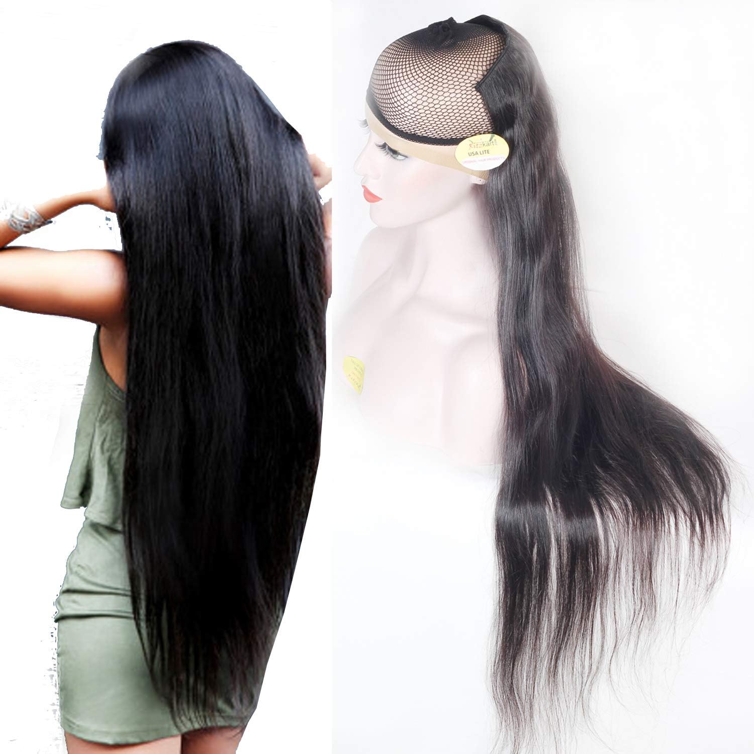 Clip In Human Hair Extension 38Inch 100% Remi Virgin Top Hair Quality, Extra Smooth, No Tangle Can By Curly/Straight/Bleach/Dye By Ritzkart 160 gm