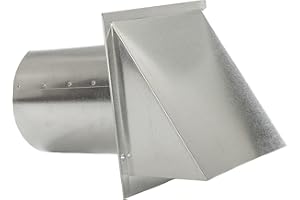 FAMCO Galvanized Steel Hooded Wall Vent with Screen, Used for Air Intake, Air Supply or Exhaust Applications