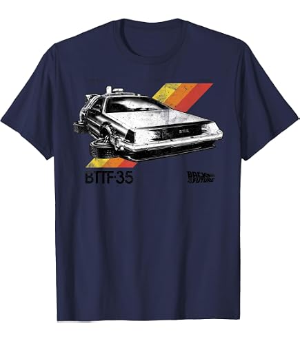 Amazon.com: Back To the Future Vintage DeLorean Graphic T-Shirt T
