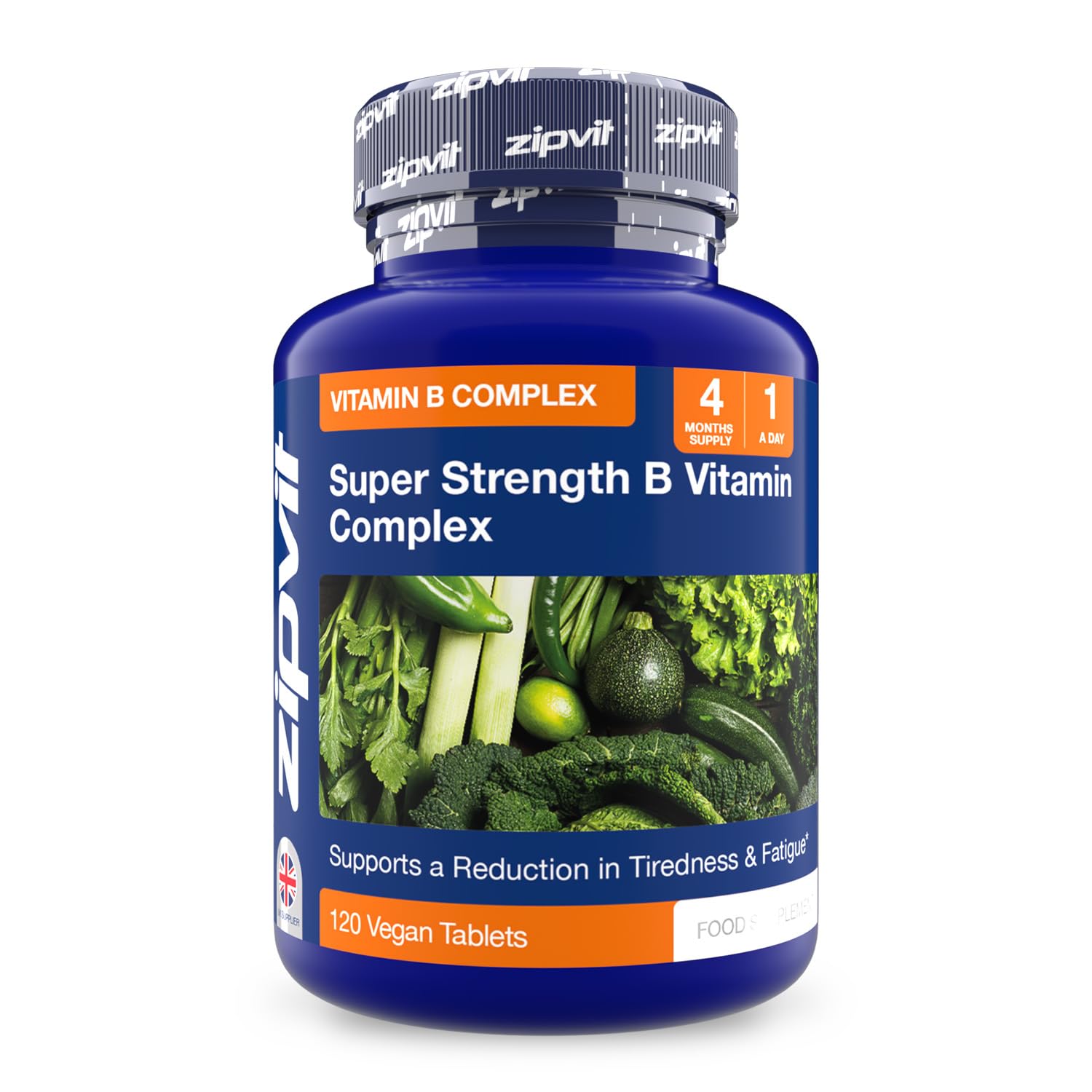 Zipvit Vitamin B Complex High Strength of All 8 B Vitamins, 4 Months Supply, Supports Energy, Mental Performance & Immunity