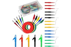 Linkstyle 25PCS Back Probe Kit, Multimeter Test Leads Kit Pin 4mm Banana Plug to Crocodile Alligator Clip, Wire Piercing Prob