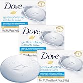 Dove Soap, Gentle Exfoliating Beauty Bar 3-Pack &ndash; 3-in-1 Moisturizing Face, Body &amp; Hand Soap, 4.75 Oz Ea.