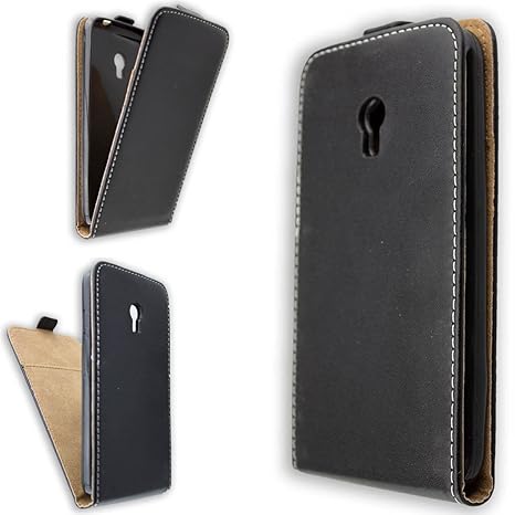 caseroxx Hülle/Tasche Flip Cover passend für Alcatel One Touch Pixi 4 5 Zoll, Schutzhülle (Handytasche klappbar in schwarz)