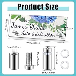 Chunful 6 Pcs Personalized Desk Name Plate Clear