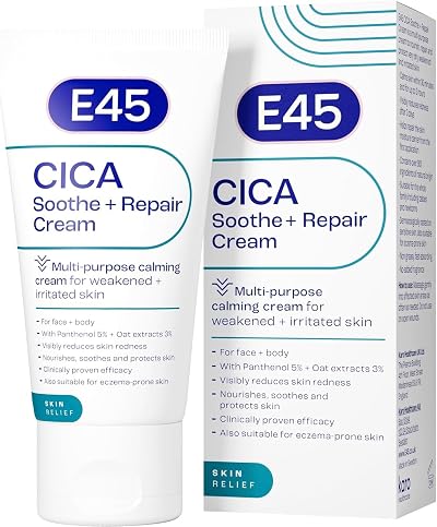 E45 Cica Soothe & Repair Cream 50ml Fragrance Free Dry Skin