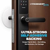 STRONGEST HOME Door Stopper Wall Bumpers Set 5 White 3.14" 0.8" Adhesive view 3