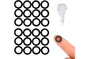24pcs Lower Gear Case Oil Drain Seals for Yamaha 90430-08020-00 & 90430-08003-00, Lower Unit Drain Plug Seal Fill Screw Washe