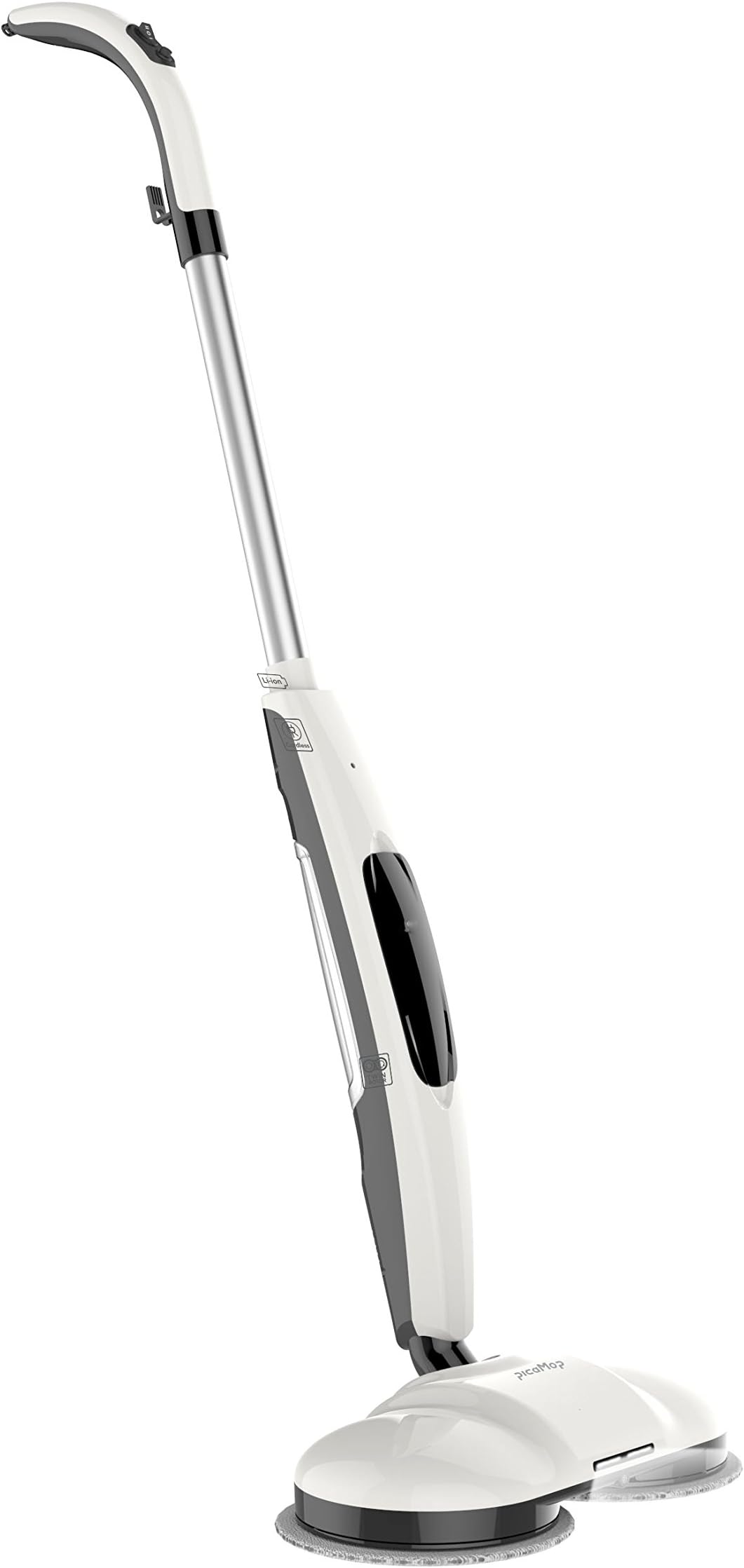 picaMop New and Improved Cordless Powerful Spinning Floor Mop, Scrub, Buff, Polish (4-in-1), Xmas Sale (Free Extra Mop Pads)