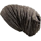 RW Rasta Stretch Long Beanie Hats (Dark Brown Multi)