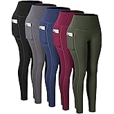 CHRLEISURE Leggings with Pockets for Women, High Waisted Tummy Control Workout Yoga Pants